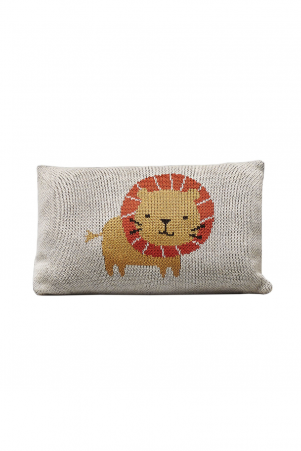fabliek lion knitted pillow