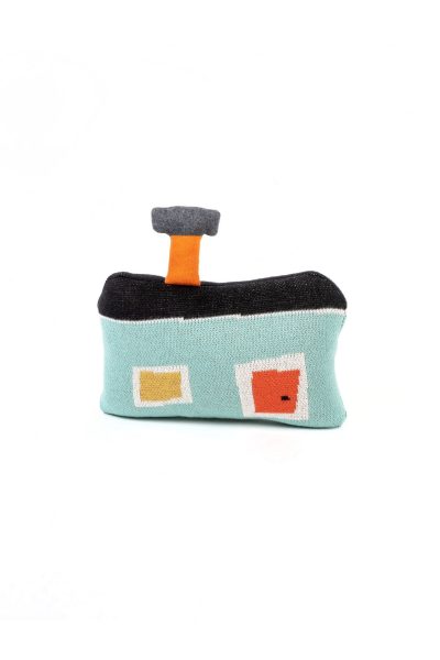 knitted cotton jacquard toy pillow house