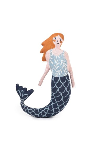 mermaid knitted jacquard cotton toy