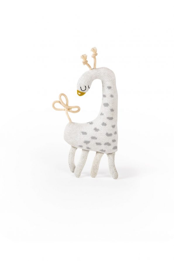 giraffe knitted jacquard cotton toy