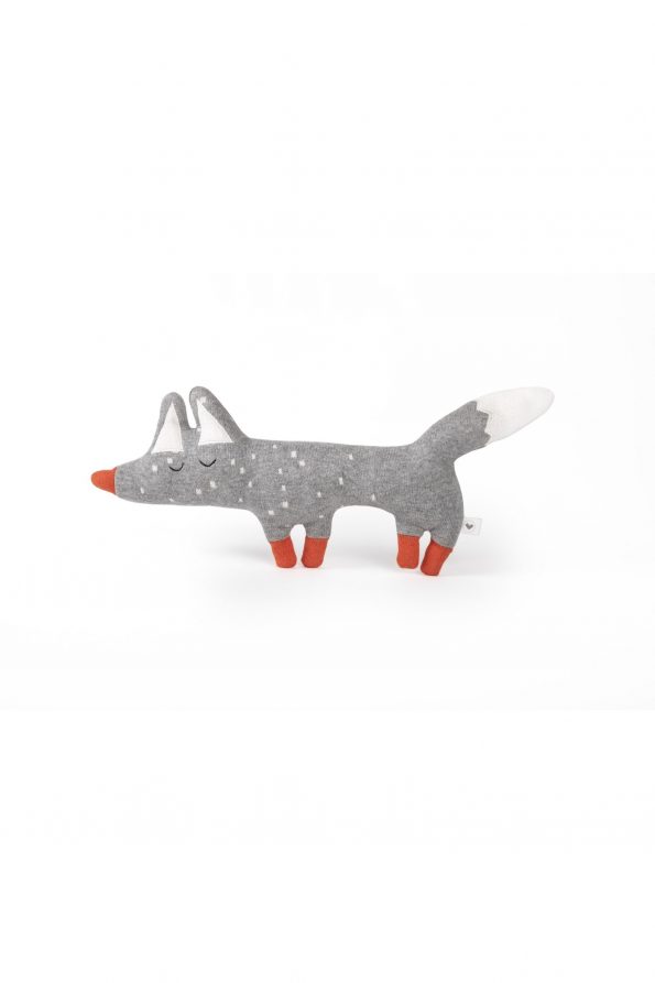 fabliek fox knitted toy cotton jacquard
